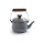 Enamel Teapot with wooden handle | slate grey