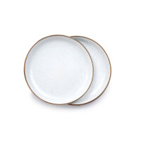 Small enamel plates Set of 2 | eggshell