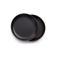 Small enamel plates Set of 2 | charcoal