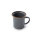 Enamel espresso cup set of 2 | slate grey