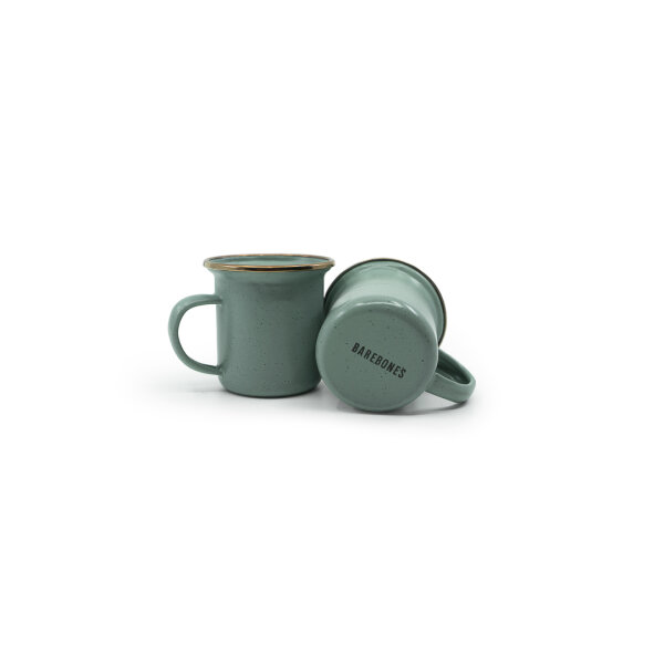 Enamel espresso cup set of 2 | mint