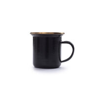 Enamel espresso cup set of 2 | charcoal