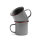 Enamel cup set of 2 | slate grey