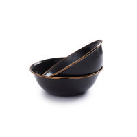 Enamel bowl set of 2 | charcoal