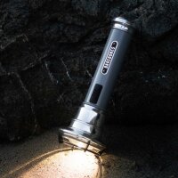 Rechargeable LED flashlight in retro look