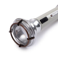 Rechargeable LED flashlight in retro look