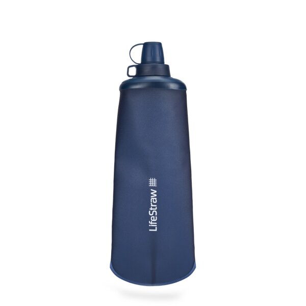 LifeStraw Peak Squeeze Bottle - foldable water bottle incl. water filter 1L