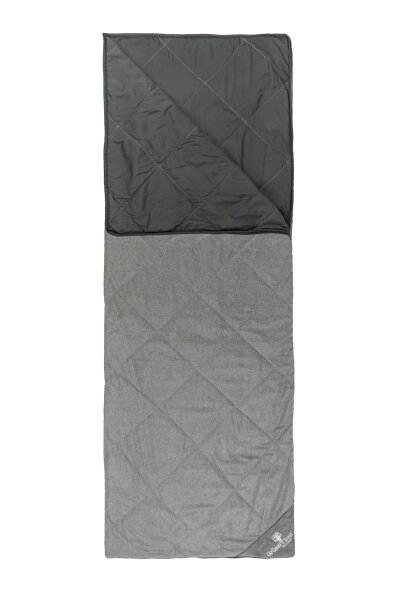 WellhealthBlanket Wool - Decke und Schlafsack in Einem aus AlmWolle | Grey Melange