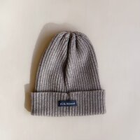 Merino knitted beanie - Cozy knitted hat | Greige