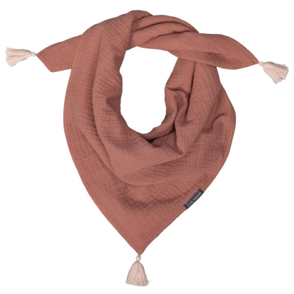 Soft muslin scarf - bandana | Dusty Rose/Light Rose