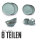 Camping tableware set - enamel tableware set 8 pieces | mint